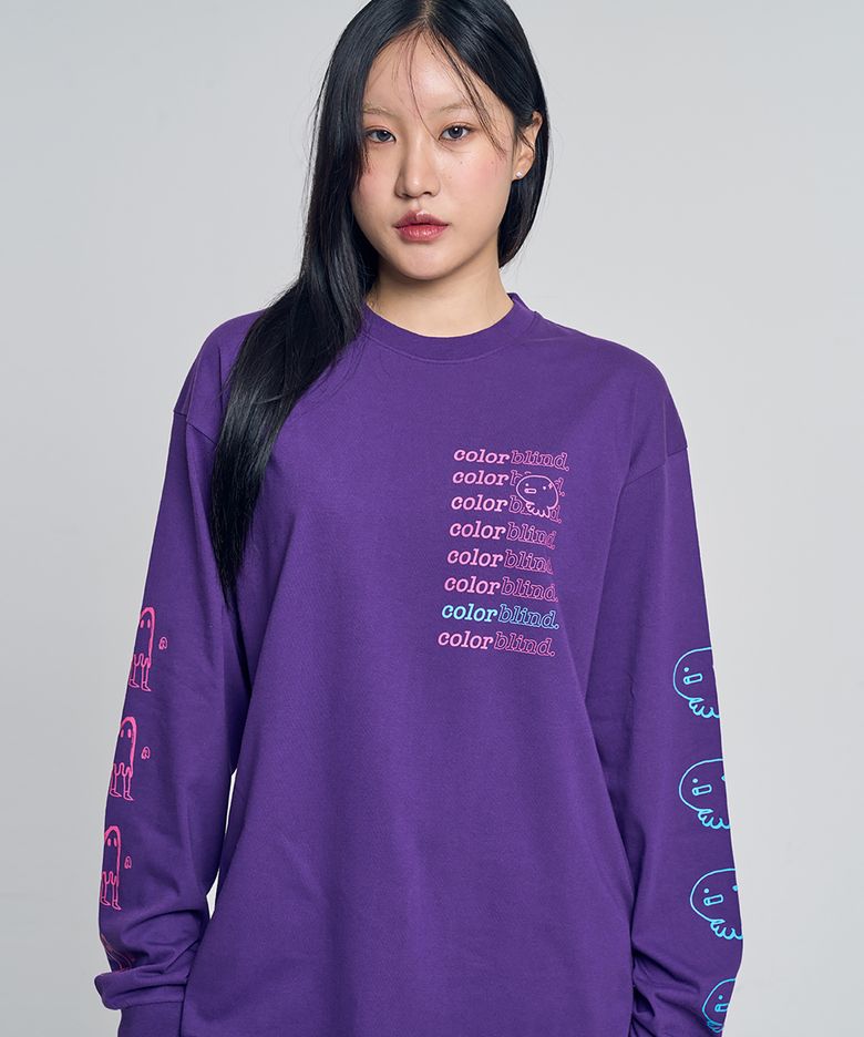 보스엔즈 긴팔티셔츠 퍼플