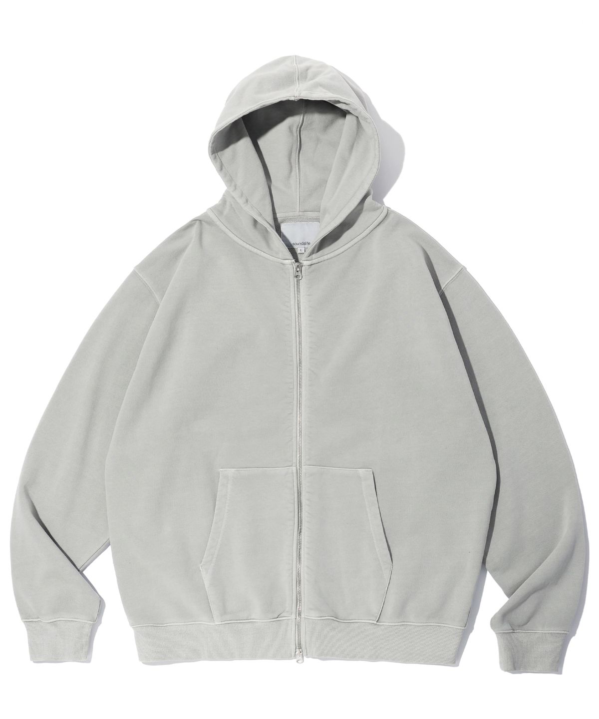 사운즈라이프(SOUNDSLIFE) Vintage Pigment Hoodie Zip Up Light Grey