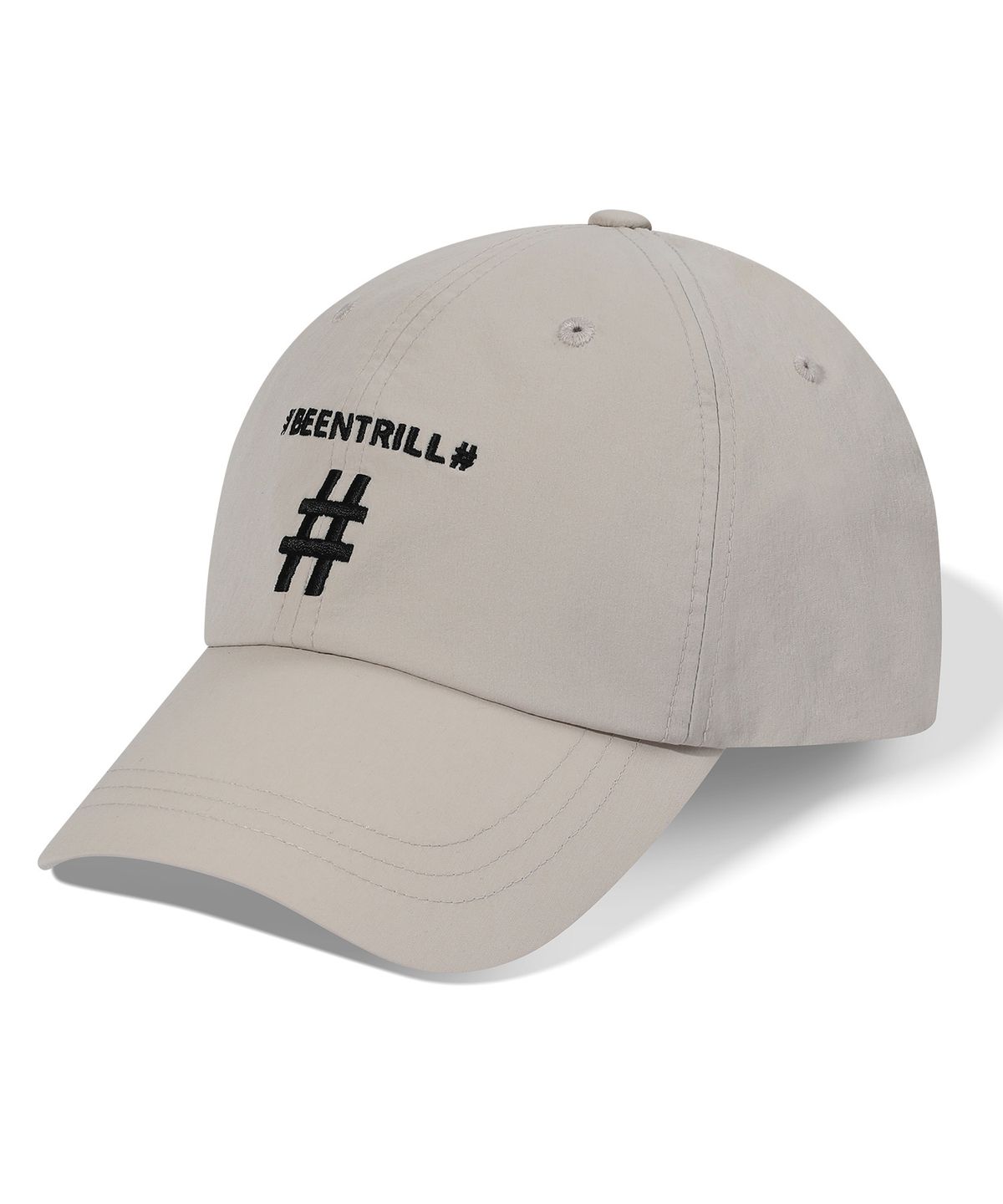 빈트릴(BEENTRILL) 우븐 테크 볼캡(라이트 베이지)