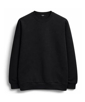 [논기모or기모] 베이직 스탠다드핏 무지 맨투맨 블랙