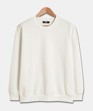 [논기모or기모] 베이직 스탠다드핏 무지 맨투맨 아이보리