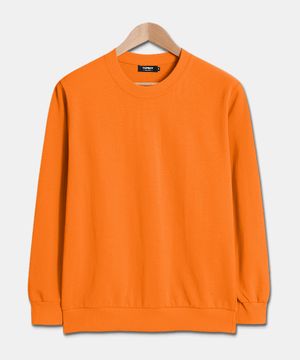 [논기모or기모] 베이직 스탠다드핏 무지 맨투맨 오렌지