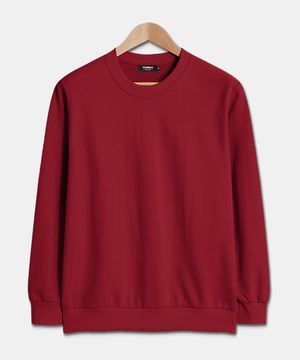 [논기모or기모] 베이직 스탠다드핏 무지 맨투맨 와인