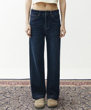 페이트로 7608 세미와이드핏 페이드워시 다크인디고 데님팬츠