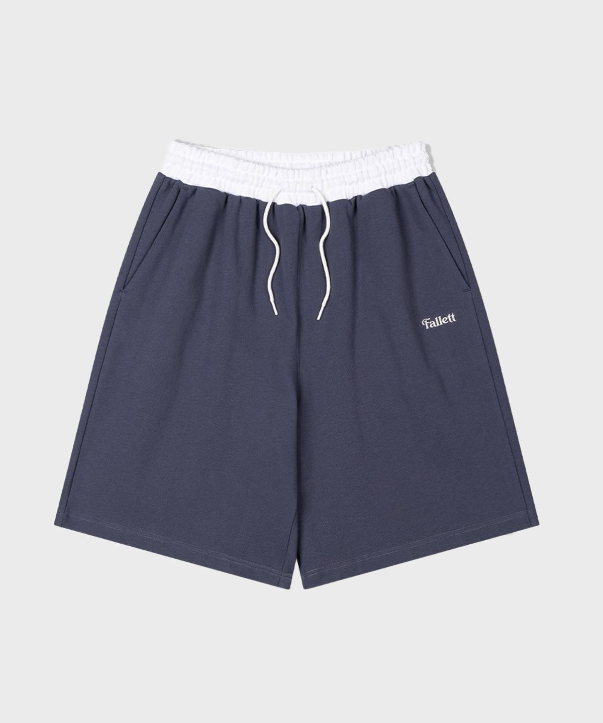 팔렛(FALLETT) 컬러 블록 스웻 쇼츠 네이비