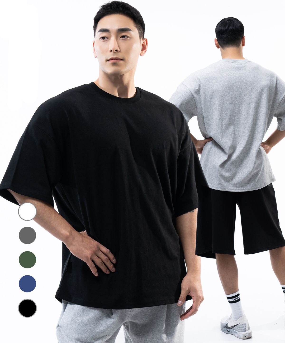 피지컬가먼츠(PHYSICAL GARMENTS) [2PACK] 코튼메쉬 자이언트핏 반팔 [5 COLOR]