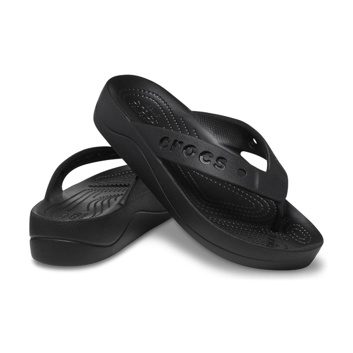 크록스(CROCS) 여성 BAYA PLATFORM FLIP BK (24SWSD208395)
