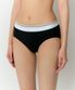 우먼즈 코튼 화이트 밴디드 팬티 [블랙]