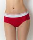 우먼즈 코튼 화이트 밴디드 팬티 [레드]