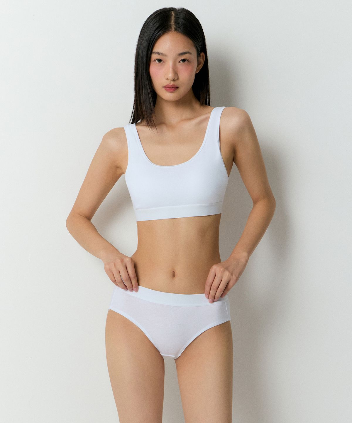 무신사 스탠다드 우먼(MUSINSA STANDARD WOMAN) 우먼즈 코튼 브라 탑 [화이트]