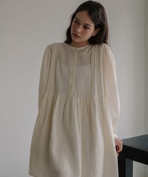 퓨어 미디 드레스 - 아이보리