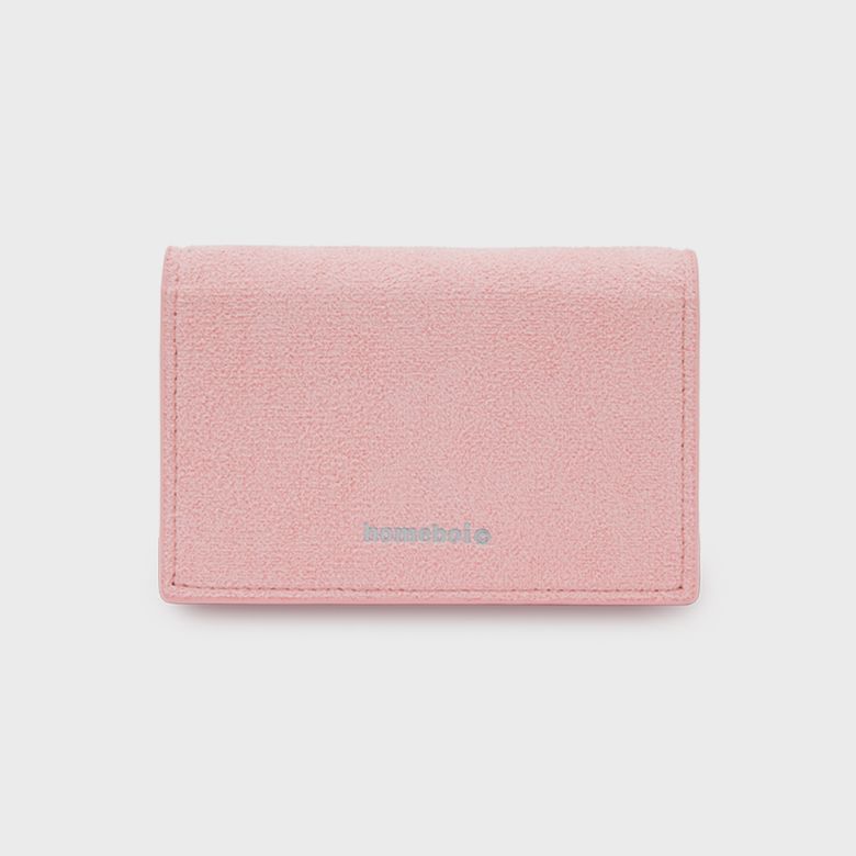 Accordion suede card hoder (아코디언 스웨이드 카드 홀더) - pink