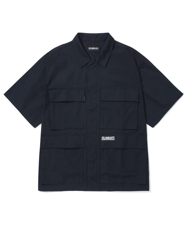 NYC BLACKSERIES UTILITY S/S SHIRTS JACKET 크라운네이비