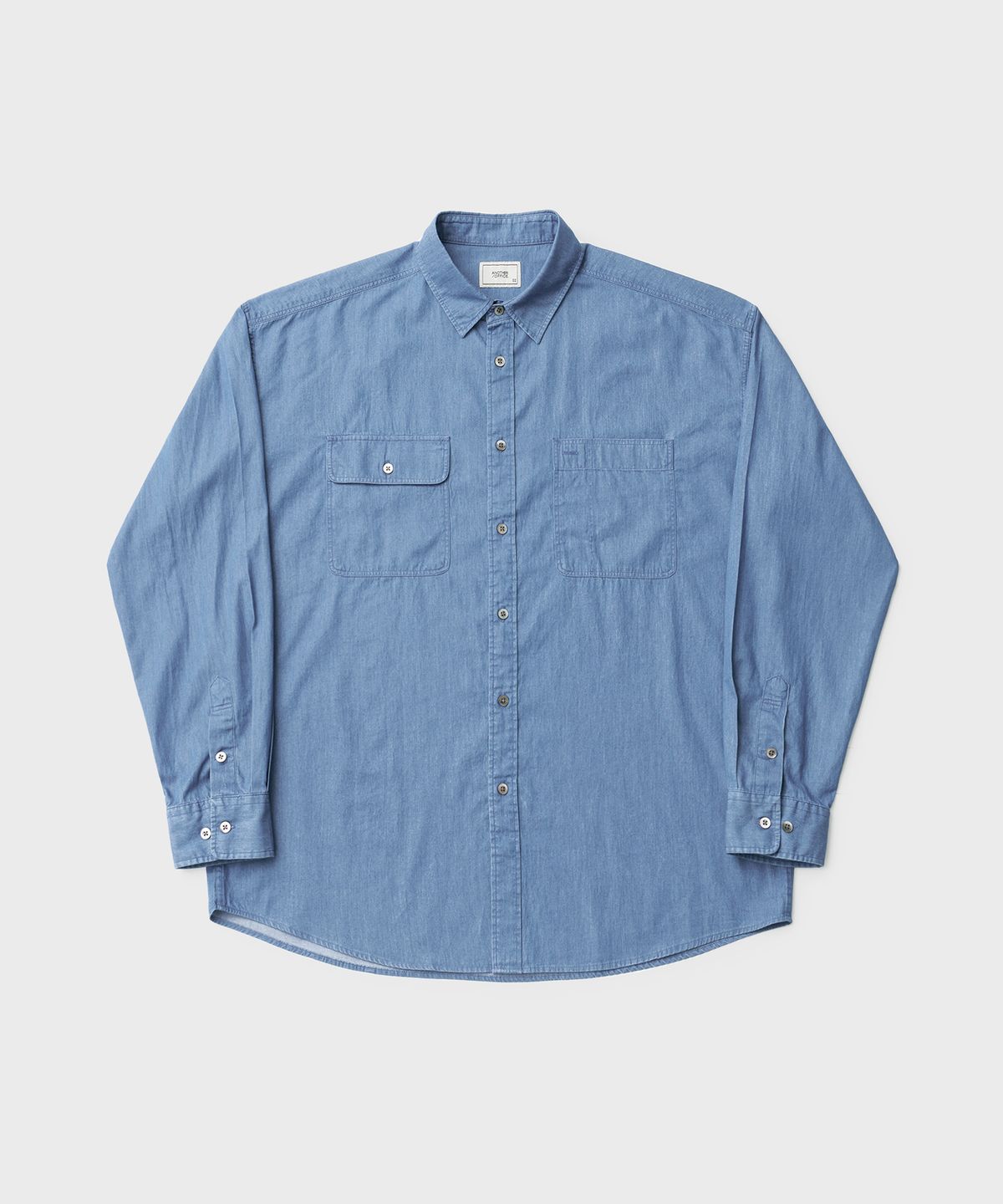 어나더 오피스(ANOTHER OFFICE) Portland Denim Shirt (Mid Blue)