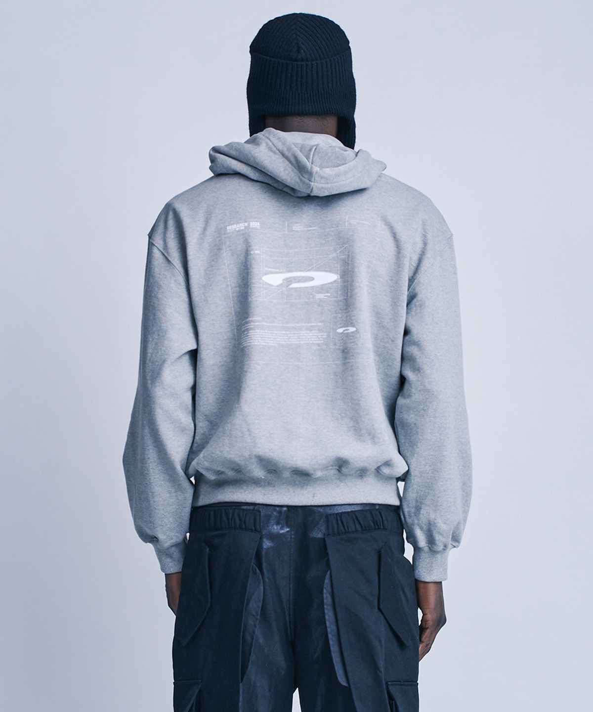 에프디알(FDR) Logo Blue Print + Embo_Melange Grey