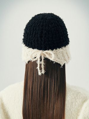 푸들 버킷햇 (블랙 & 아이보리)