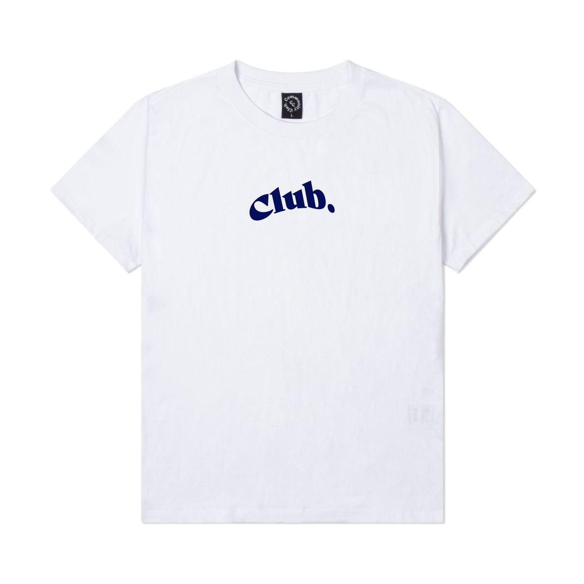 커뮤니티클럽(COMMUNITY CLUB) 클럽 로고 티셔츠 (화이트/네이비)