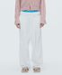 ONE TUCK JERSEY BELT PANTS WHITE