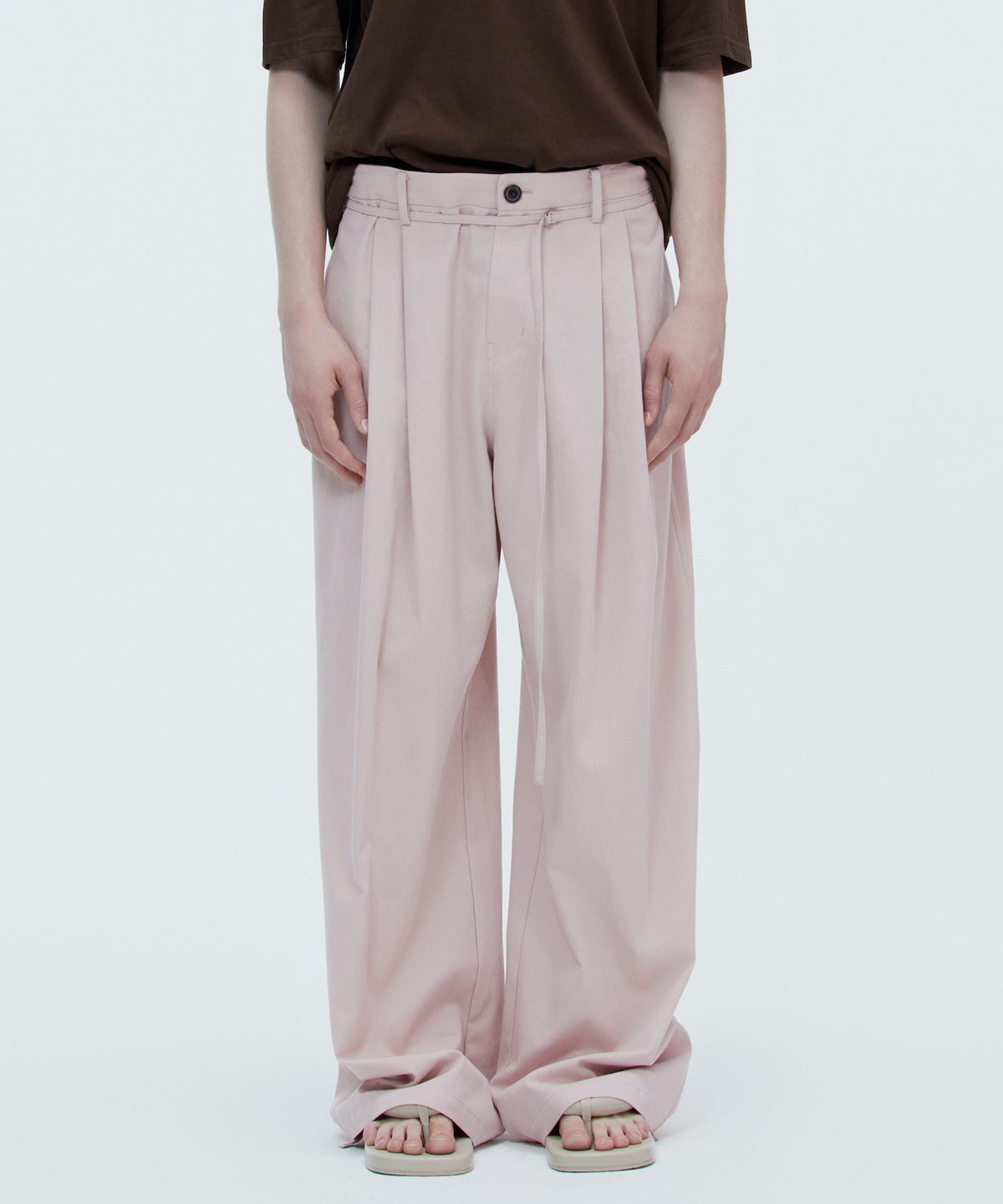 노앙(NOHANT) UNISEX TWO TUCK CHINO PANTS RESORT-PINK