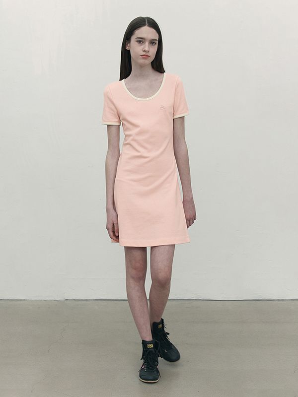 ★2024SS新作★KIRSH★SMALL CHERRY ROUND NECK DRESS MUSINSA | KIRSH Small Cherry Round Neck Dress [Dark Navy]