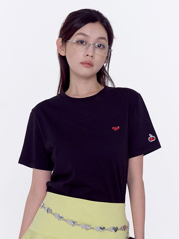 Tシャツ・カットソー KIRSH Small Cherry Standard T-Shirt Black MUSINSA | KIRSH Small Cherry Standard T-Shirt [Black]