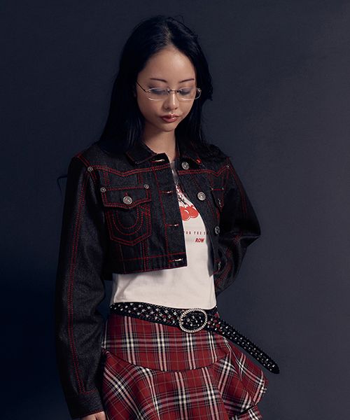 ジャケット [ KIRSH ]KIRSH X TRUERELIGION STITCH POINT DENIM CROP JACKET Designer fashion, Seoul-fully created | W Concept