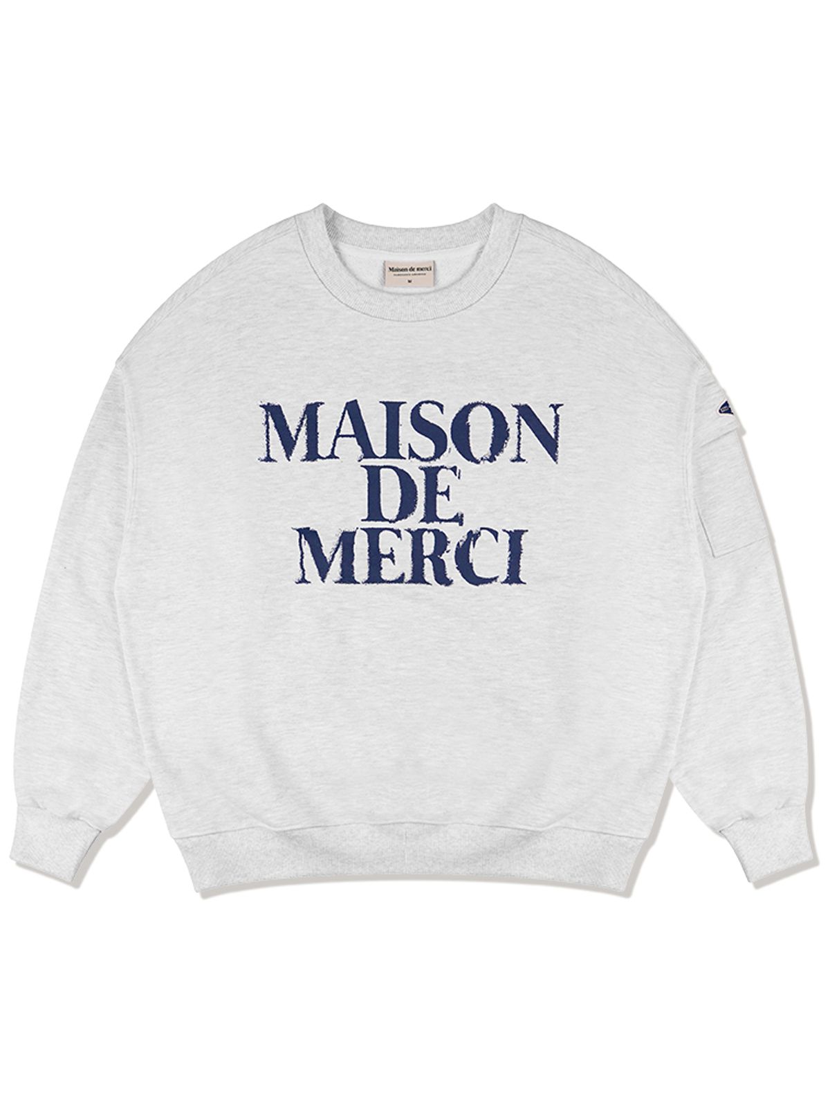 라 메종 스튜디오(LA MAISON STUDIO) UNISEX 카고포켓 DISPLACE 로고 맨투맨 애쉬그레이(FCE1TS101M)