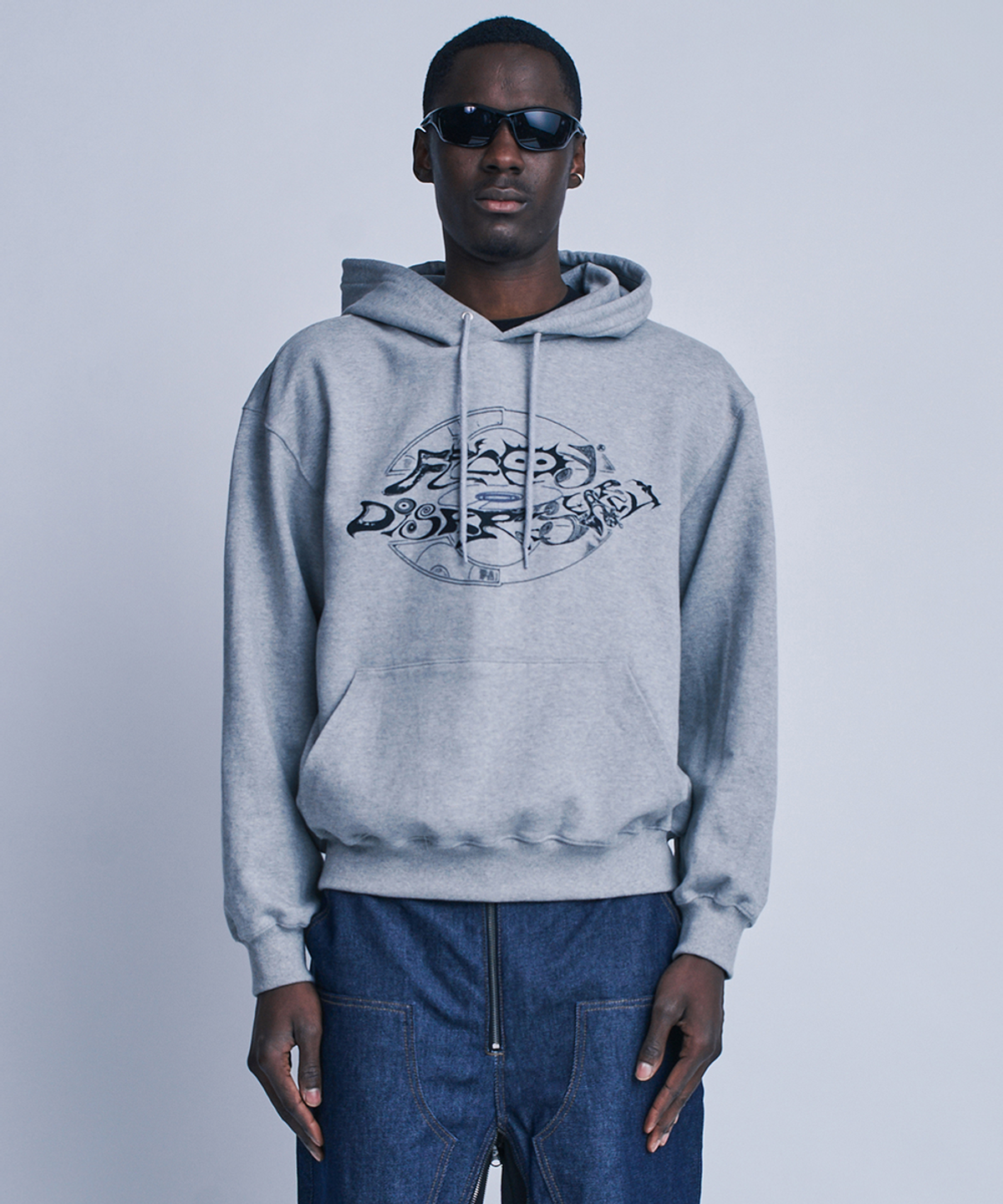 에프디알(FDR) [FDRx조계주 of MPQ] Vintage Lettering Hood_Melange Grey