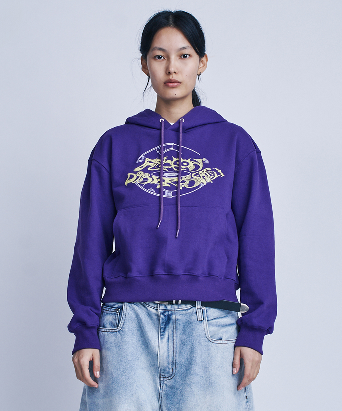 에프디알(FDR) [FDRx조계주 of MPQ] Vintage Lettering Hood_Vintage Purple