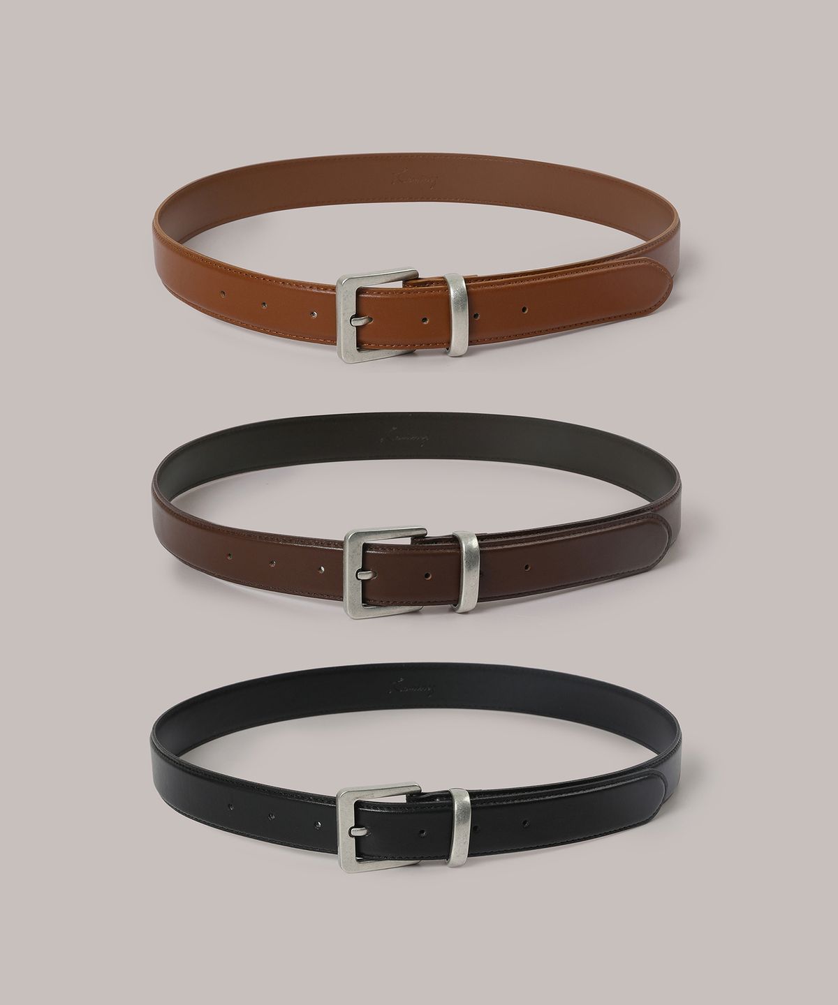 라미네즈(LAMINEZ) 30mm 스퀘어 실버 벨트 - 3 컬러