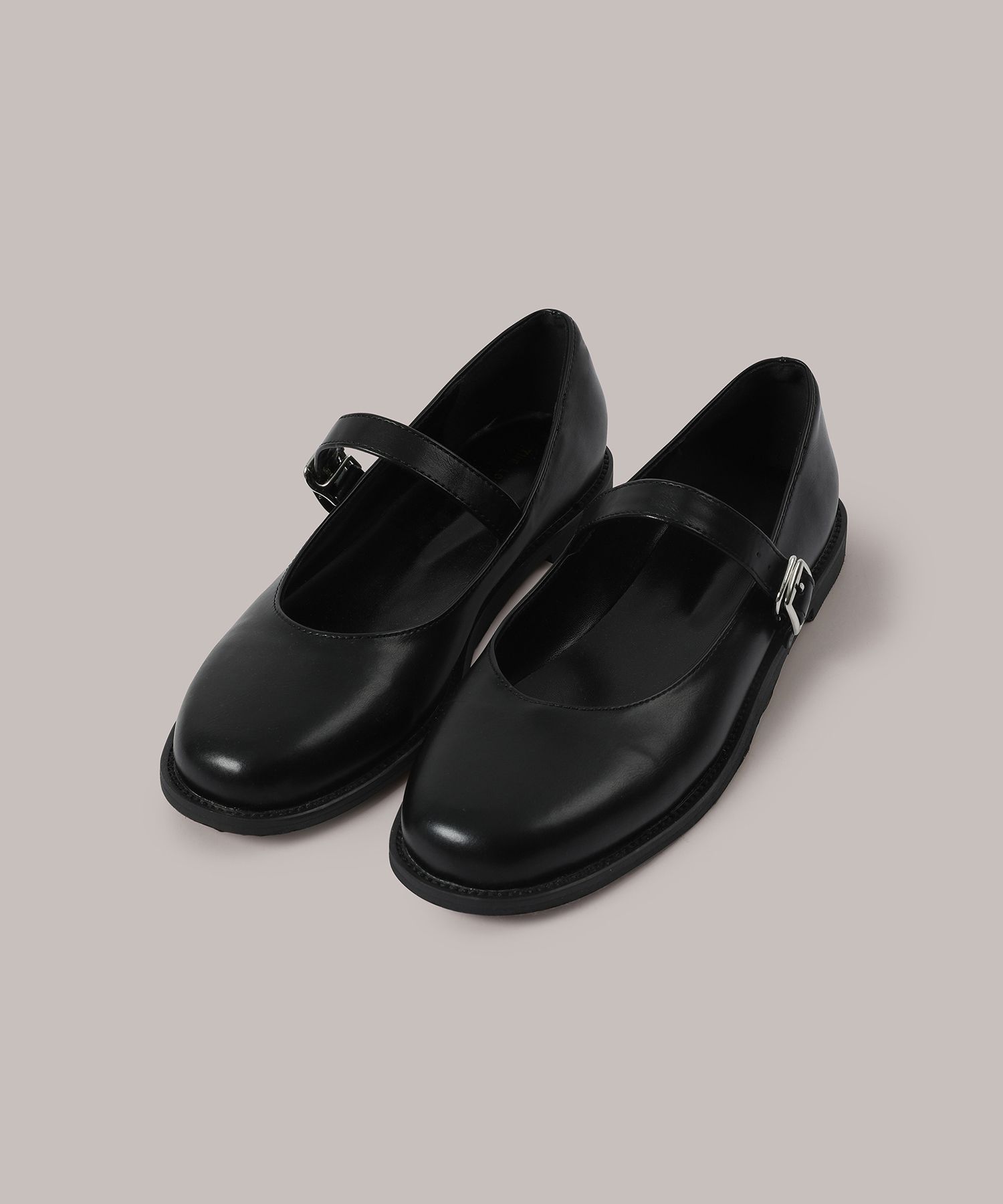 MUSINSA LAMINEZ Mary Jane Flats Black