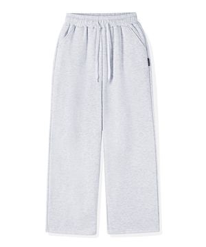 [논기모or기모] 와이드핏 트레이닝 밴딩 팬츠 (백멜란지)