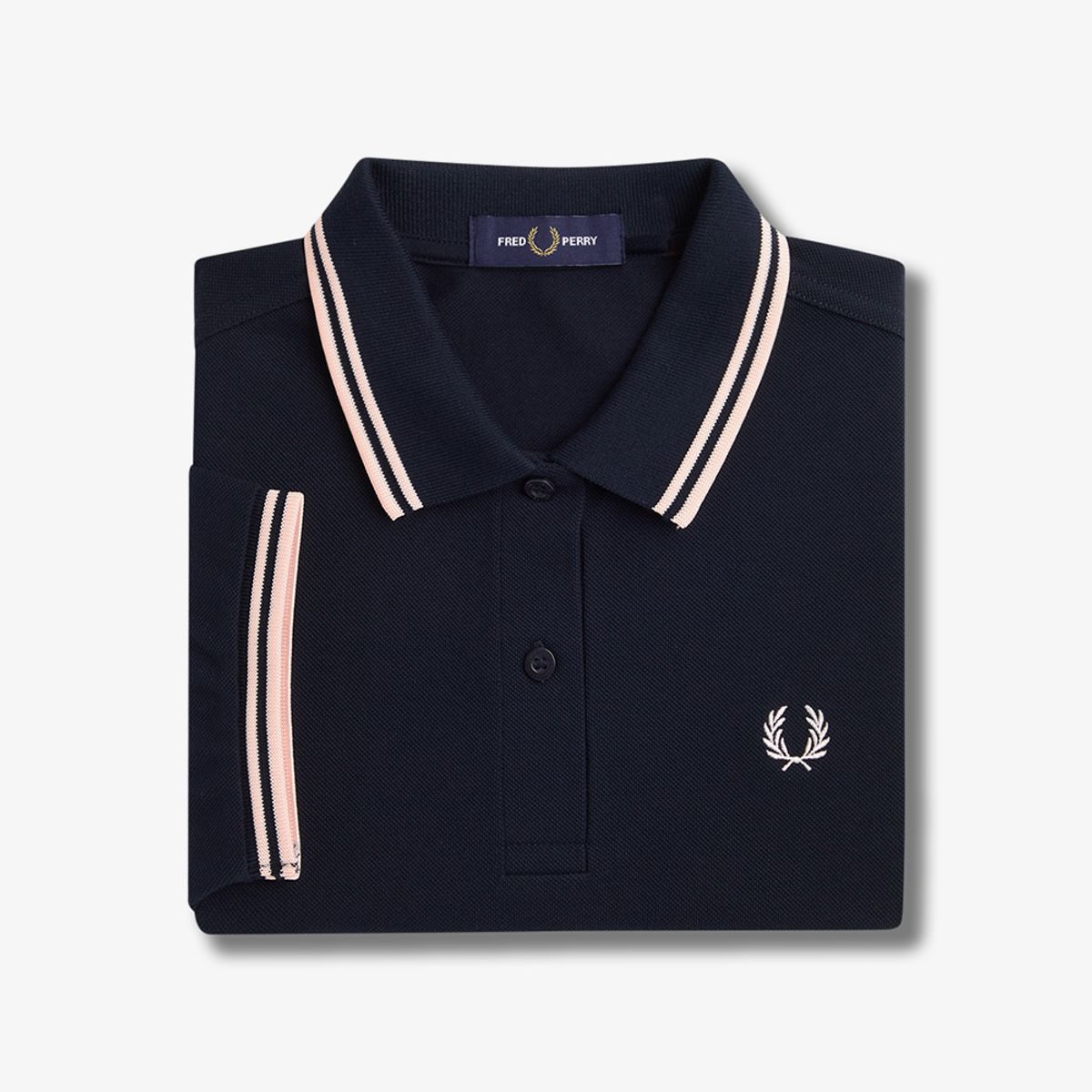 프레드페리(FRED PERRY) [G3600] 여성 트윈 팁 프레드페리 셔츠 - 네이비/실키피치 AFPF2413600-I49