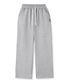 [논기모or기모] 와이드핏 트레이닝 밴딩 팬츠 (그레이)