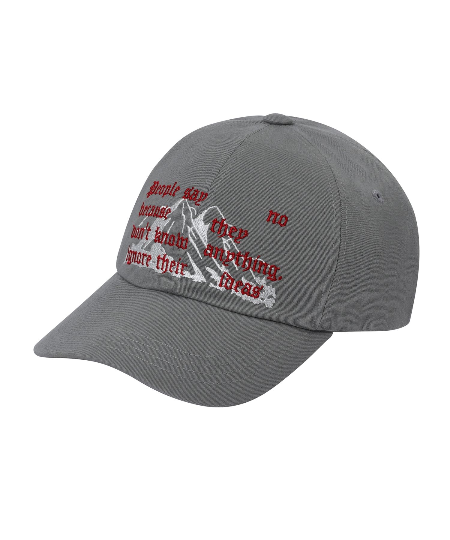 MUSINSA | BAUF Mountain Logo Ball Cap [Charcoal]