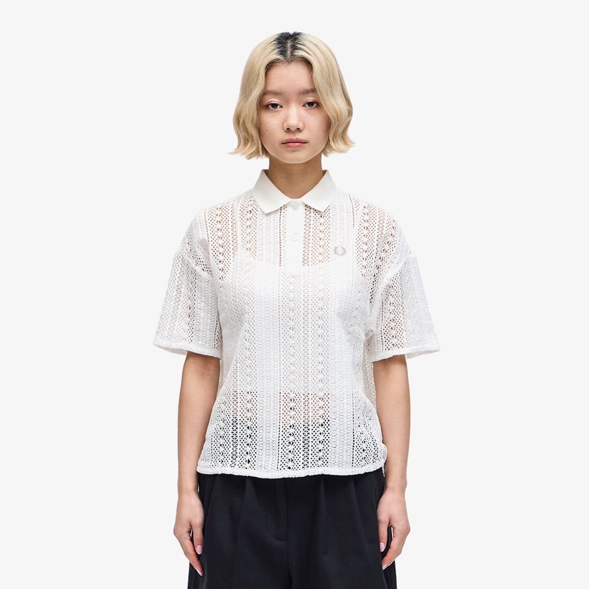 프레드페리(FRED PERRY) [Womens] 레이스 폴로셔츠(129) AFPF2417134-129