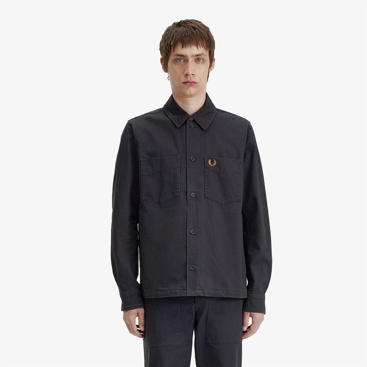프레드페리(FRED PERRY) [Sharp] 헤링본 오버셔츠(297) AFPM2417754-297