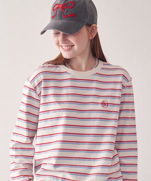 MULTI STRIPE LONG SLEEVE IVORY