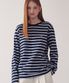 MULTI STRIPE LONG SLEEVE NAVY