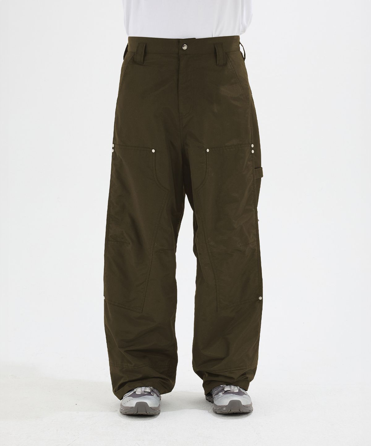 이에이(IEY) NYLON NU-MACK CARPENTER PANTS Khaki