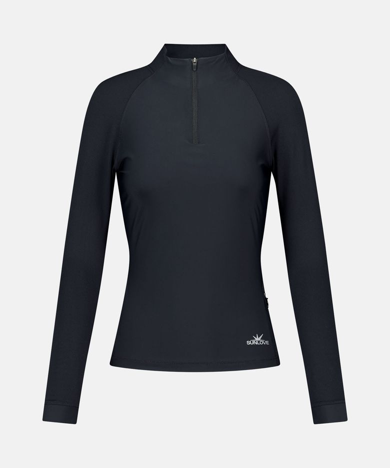 W Dry Half Zip L/S Tee Black