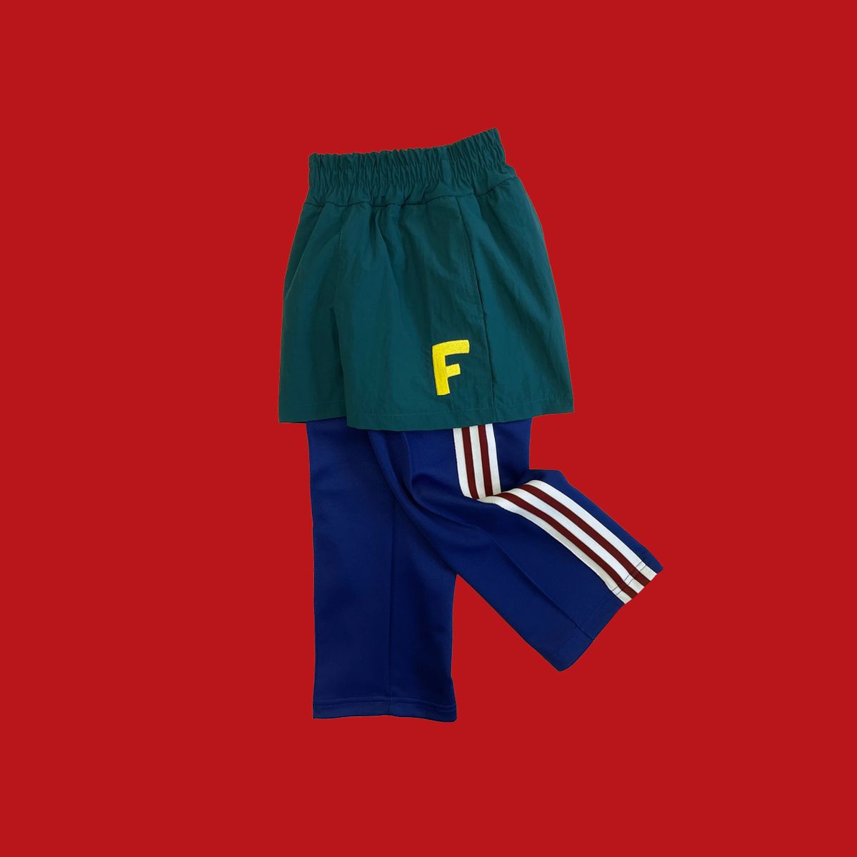 프리제(FRISE) 레이어드팬츠_블루그린_주니어