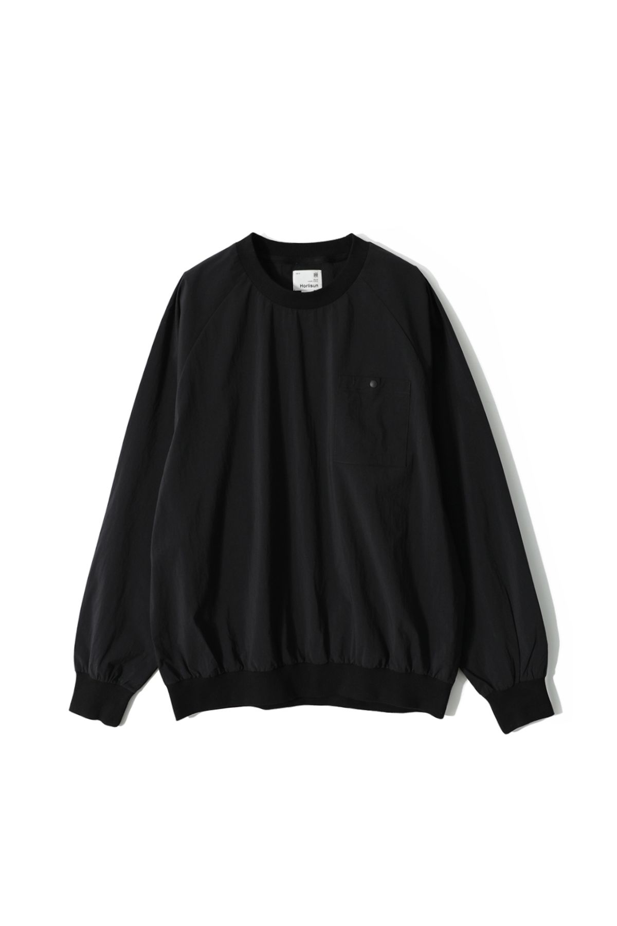 홀리선(HORLISUN) Jameson Long Woven Pullover Shirt Black
