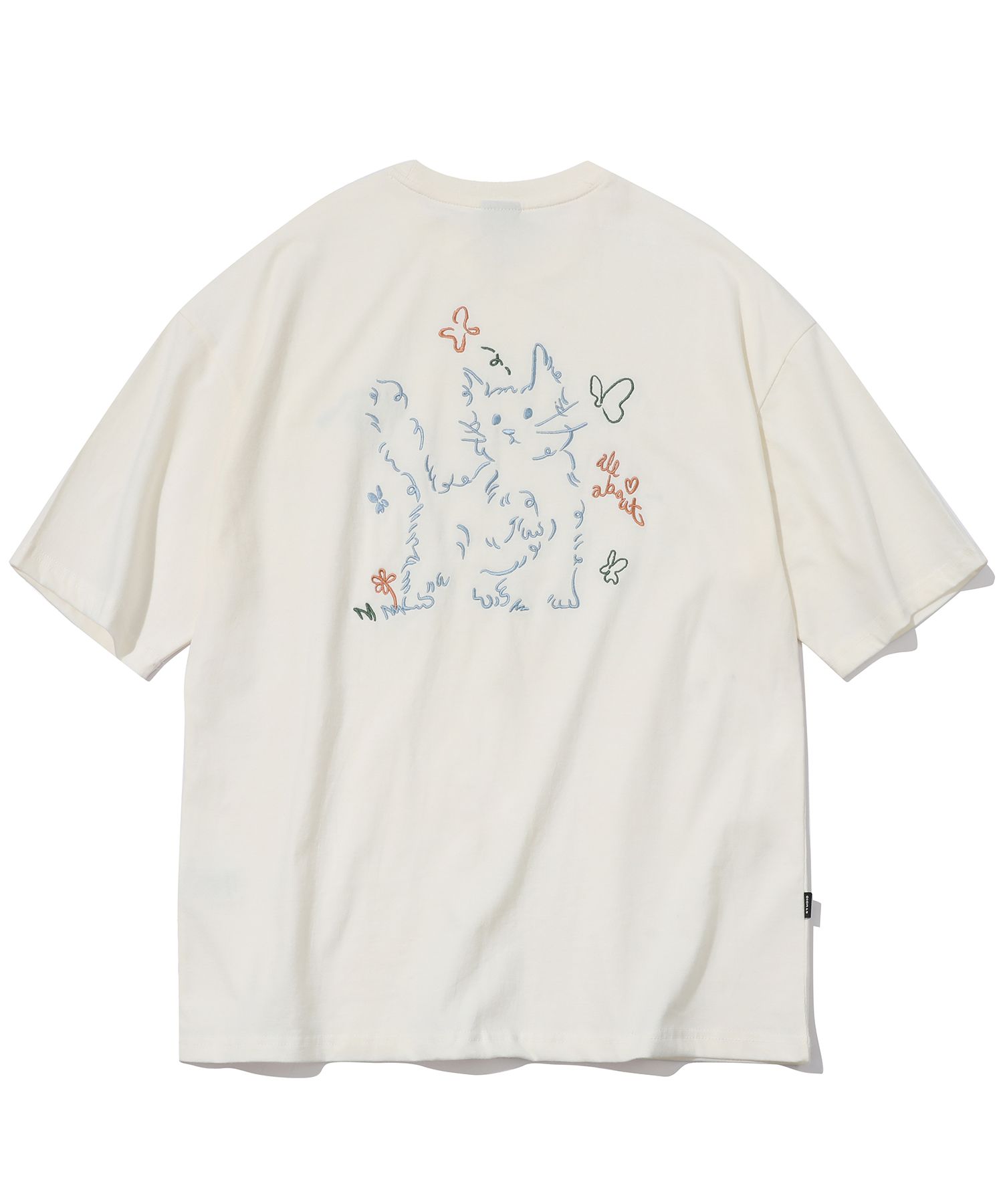 【CPGN STUDIO】24SS★ CAT FOR YOU Embroidery Short Sleeve T MUSINSA | CPGN STUDIO About Love Cat Embroidery Short Sleeve