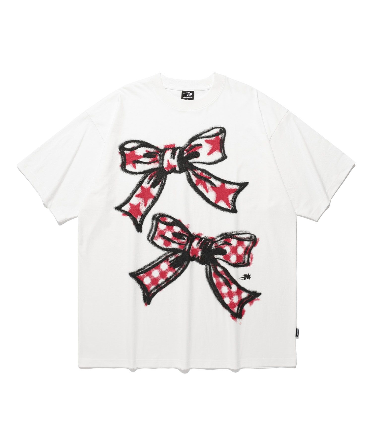 MUSINSA | NICE GHOST CLUB BIG RIBBON BIG BIG TEE_WHITE