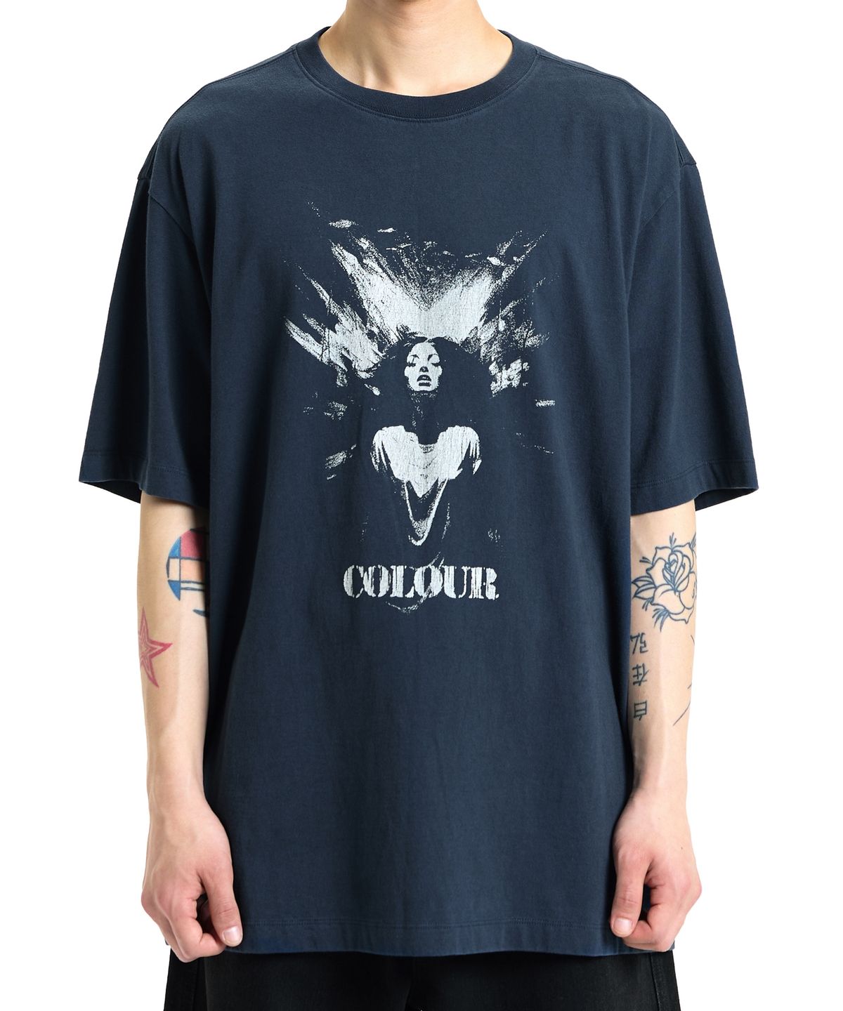 본바트(VONVAT) Front Graphic Washed Short Sleeve