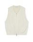 MILITARY KNIT ZIP-UP VEST IVORY