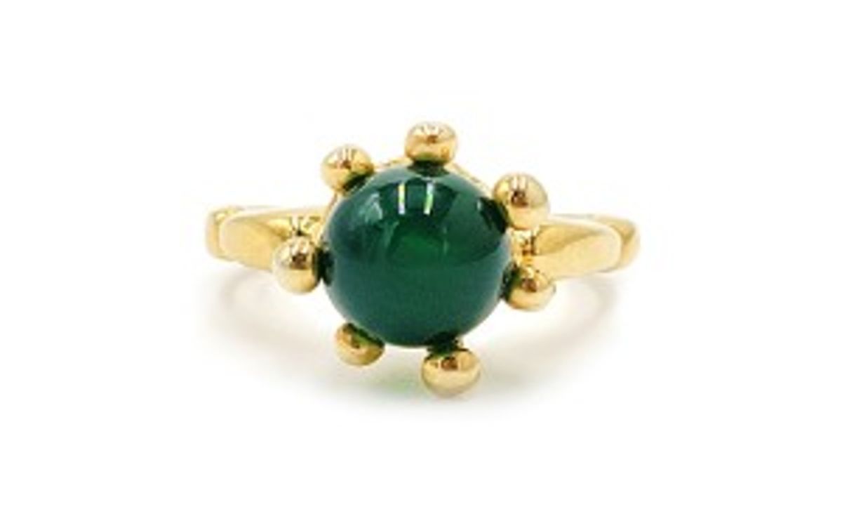 프리카 주얼리(FRICA JEWELRY) 멜팅 링 2 (그린 오닉스)