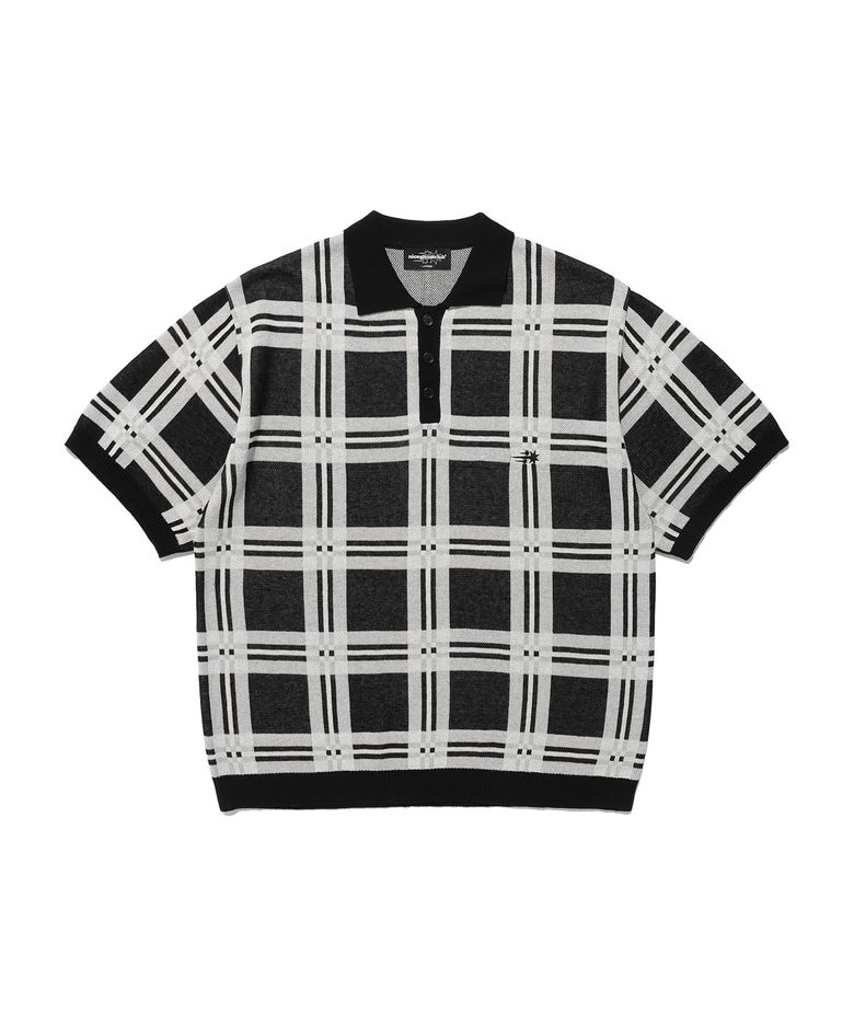 CHECK PK HALF KNIT_BLACK(NG2EMUK640A)