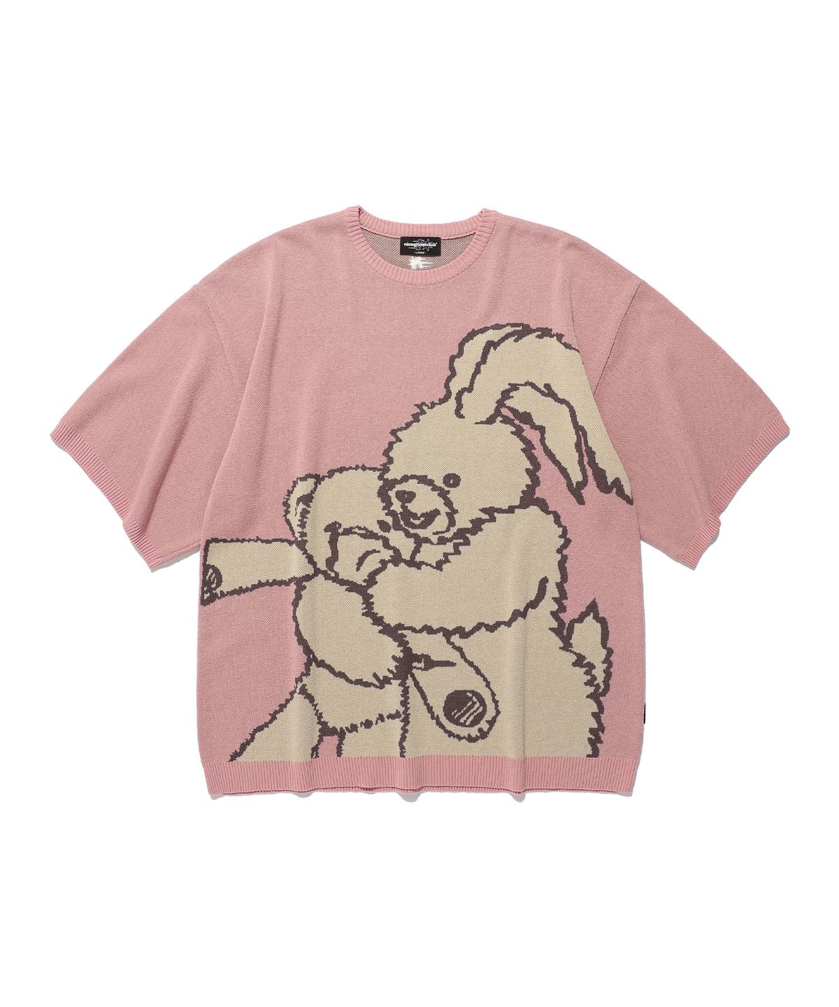 나이스고스트클럽(NICEGHOSTCLUB) KIDNAPPING BIG BIG KNIT TEE_DUST PINK(NG2EMUK604A)